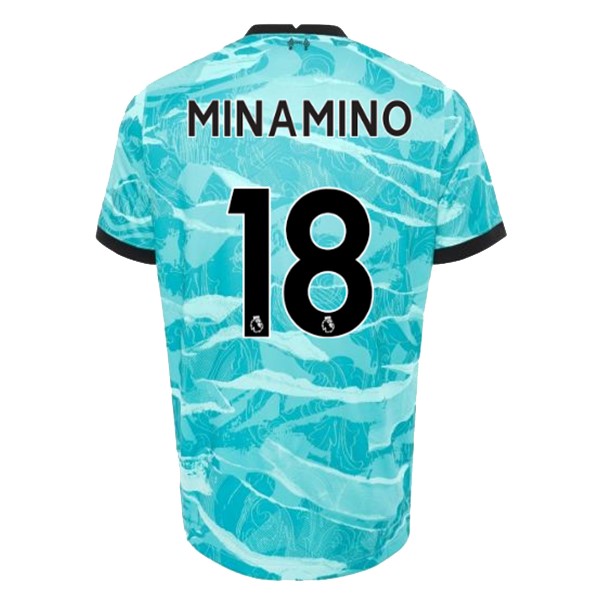 Camiseta Liverpool NO.18 Minamino 2ª 2020-2021 Azul
